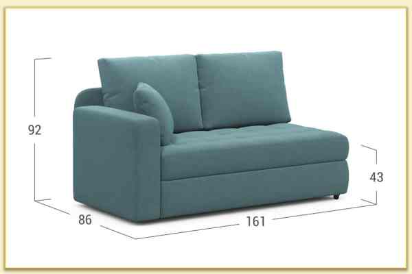 Hình ảnh Chi tiết kích thước sofa văng Softop-1153