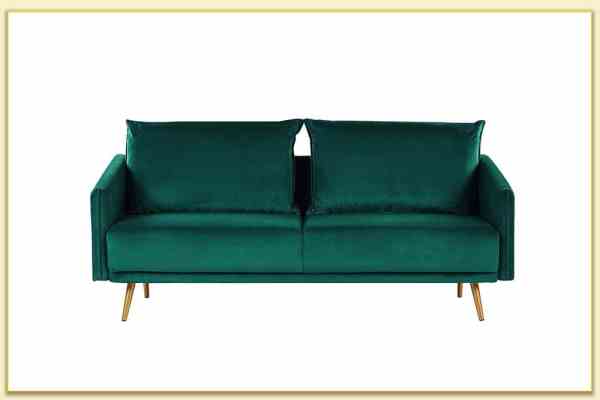 Hình ảnh Chụp chính diện ghế sofa văng đôi màu xanh Softop-1257