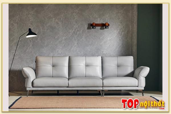 Hình ảnh Chụp chính diện mẫu ghế sofa văng da SofTop-0746