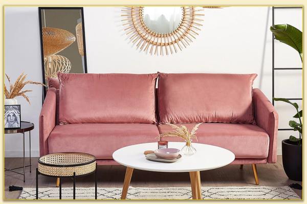 Hình ảnh Ghế sofa văng nỉ 2 chỗ màu hồng Softop-1257