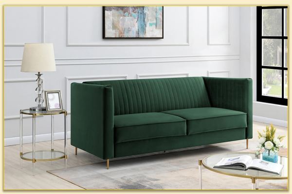 Hình ảnh Ghế sofa văng nỉ 2 chỗ màu xanh đẹp Softop-1302