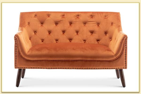 Hình ảnh Ghế sofa văng nỉ đẹp sang trọng màu cam Softop-1215