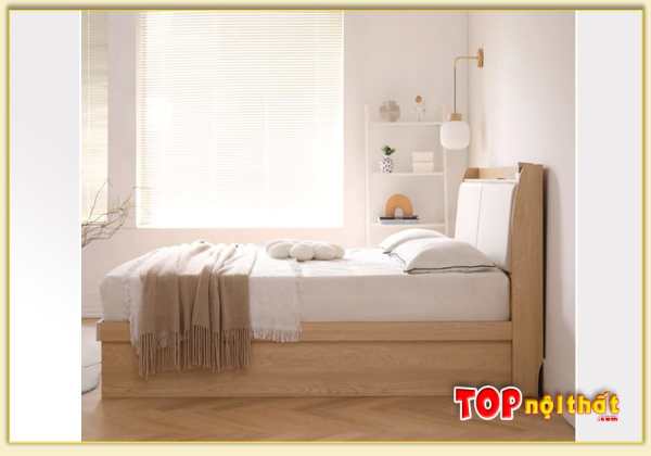 Hình ảnh Giường ngủ gỗ Bắc Âu kiểu dáng đơn giản GNTop-0273