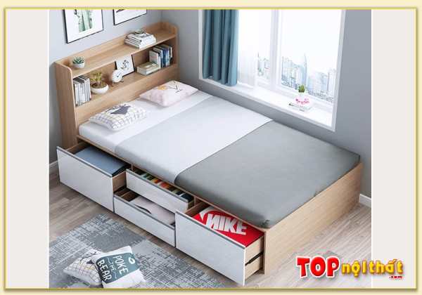 Hình ảnh Giường ngủ gỗ công nghiệp cho chung cư hiện đại GNTop-0052