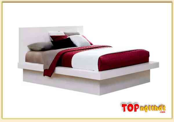 Hình ảnh Giường ngủ gỗ công nghiệp màu trắng hiện đại GNTop-0389