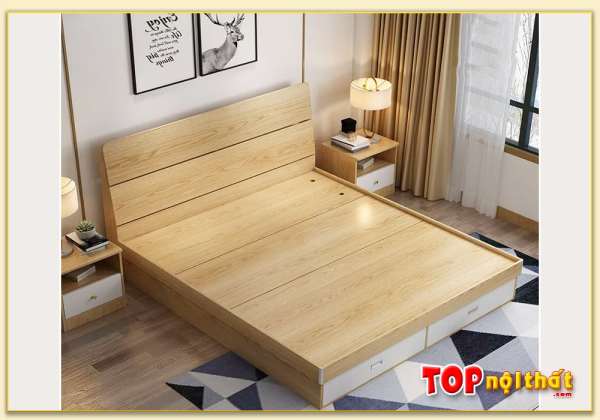Hình ảnh Giường ngủ gỗ công nghiệp MDF Melamine đẹp GNTop-0073