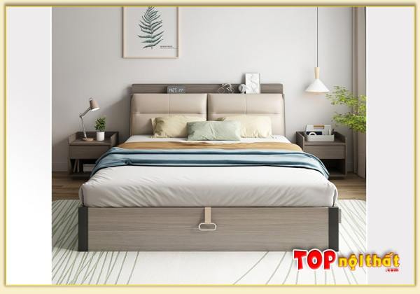 Hình ảnh Giường ngủ gỗ đẹp hiện đại chung cư GNTop-0268