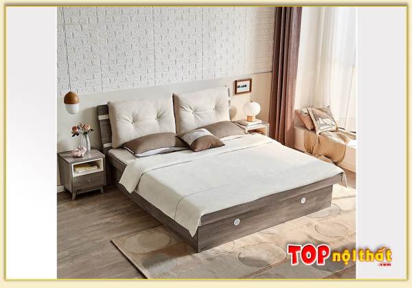 Hình ảnh Giường ngủ gỗ đơn giản Bắc Âu đẹp sang GNTop-0292