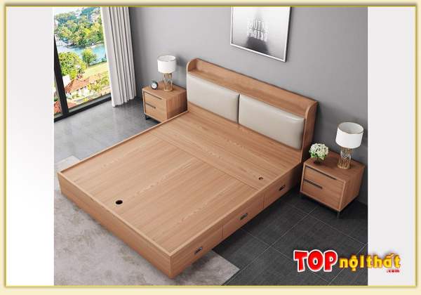 Hình ảnh Giường ngủ gỗ hiện đại cho căn hộ chung cư GNTop-0267