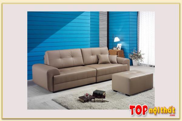 Hình ảnh Góc nghiêng ghế sofa văng màu nâu SofTop-0900