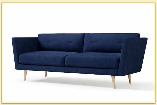 Hình ảnh Góc nghiêng ghế sofa văng màu xanh Softop-1245