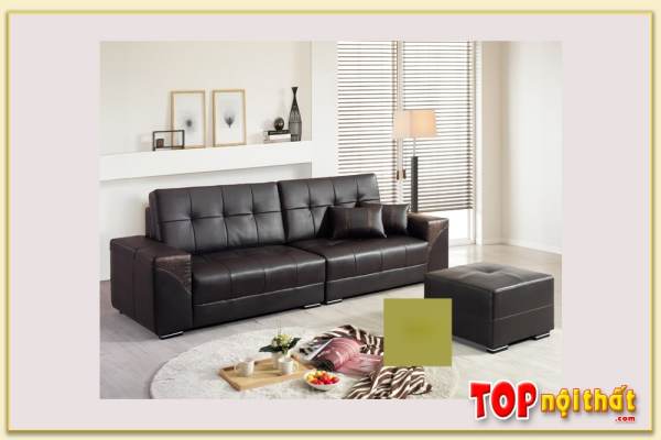 Hình ảnh Góc nghiêng mẫu ghế sofa văng da SofTop-0898