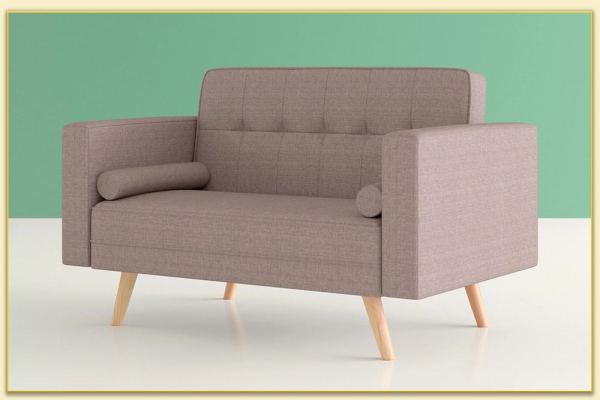 Hình ảnh Mẫu ghế sofa văng cỡ nhỏ bọc nỉ đẹp Softop-1275