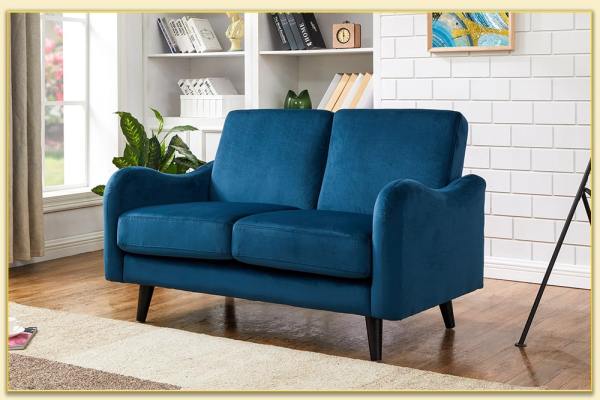 Hình ảnh Mẫu ghế sofa văng đẹp màu xanh Softop-1190