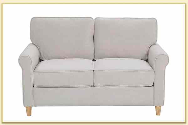 Hình ảnh Mẫu ghế soffa văng nhỏ bọc nỉ màu ghi Softop-1259