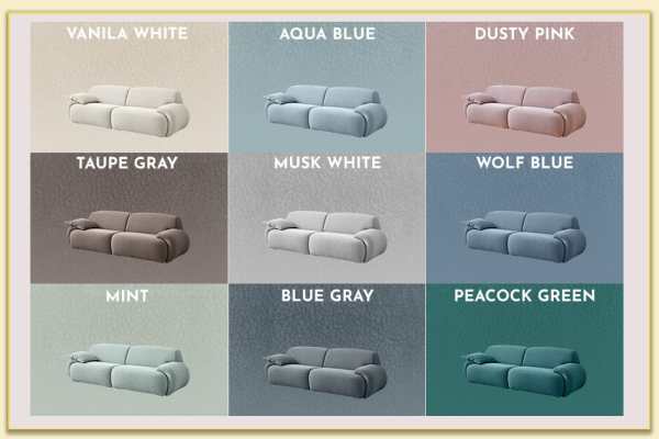 Hình ảnh Màu sắc chất liệu nỉ bọc ghế sofa Softop-1076