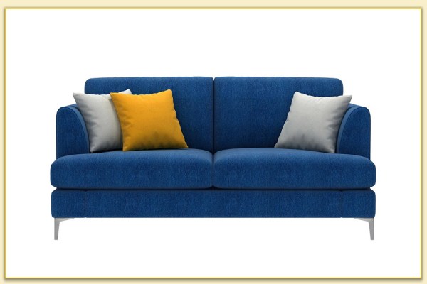 Hình ảnh Sofa văng 2 chỗ đẹp bọc nỉ màu xanh Softop-1308