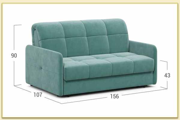 Hình ảnh Sofa văng bọc nỉ màu xanh ngọc Softop-1168