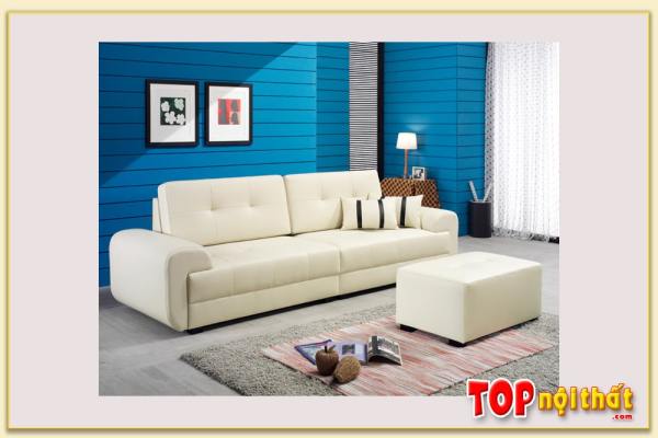 Hình ảnh Sofa văng màu trắng kem đẹp hiện đại SofTop-0900
