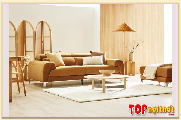Hình ảnh Sofa văng nỉ bài trí trong phòng khách Softop-1013