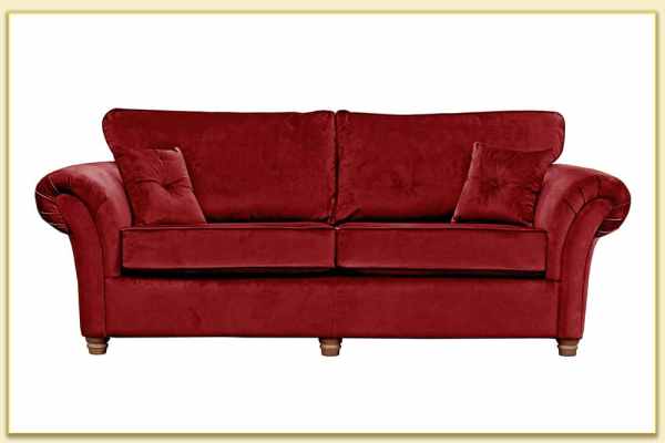 Hình ảnh Sofa văng nỉ đẹp màu đỏ Softop-1201