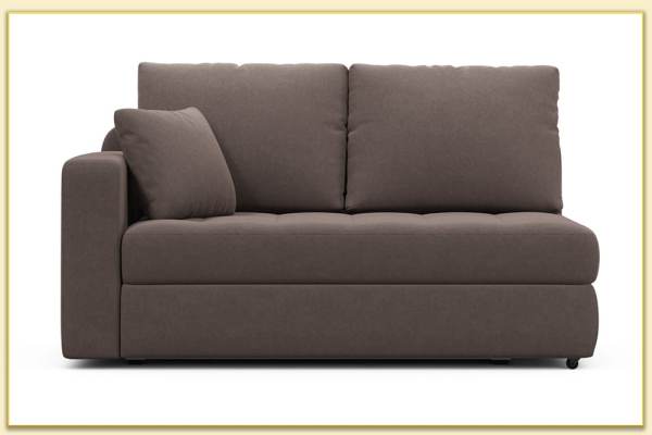 Hình ảnh Sofa văng nỉ màu nâu có 1 bên tay vịn Softop-1153