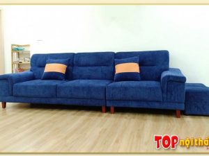 Hình ảnh Ghế sofa văng dài 3 chỗ bọc nỉ đẹp sang trọng SofTop-0248