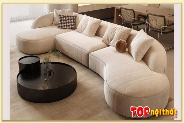 Hình ảnh Ghế sofa văng nỉ đẹp mẫu mã mới cho phòng khách SofTop-0675