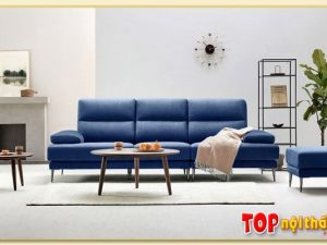 Hình ảnh Sofa văng nỉ 3 chỗ đẹp hiện đại kê phòng khách SofTop-0996